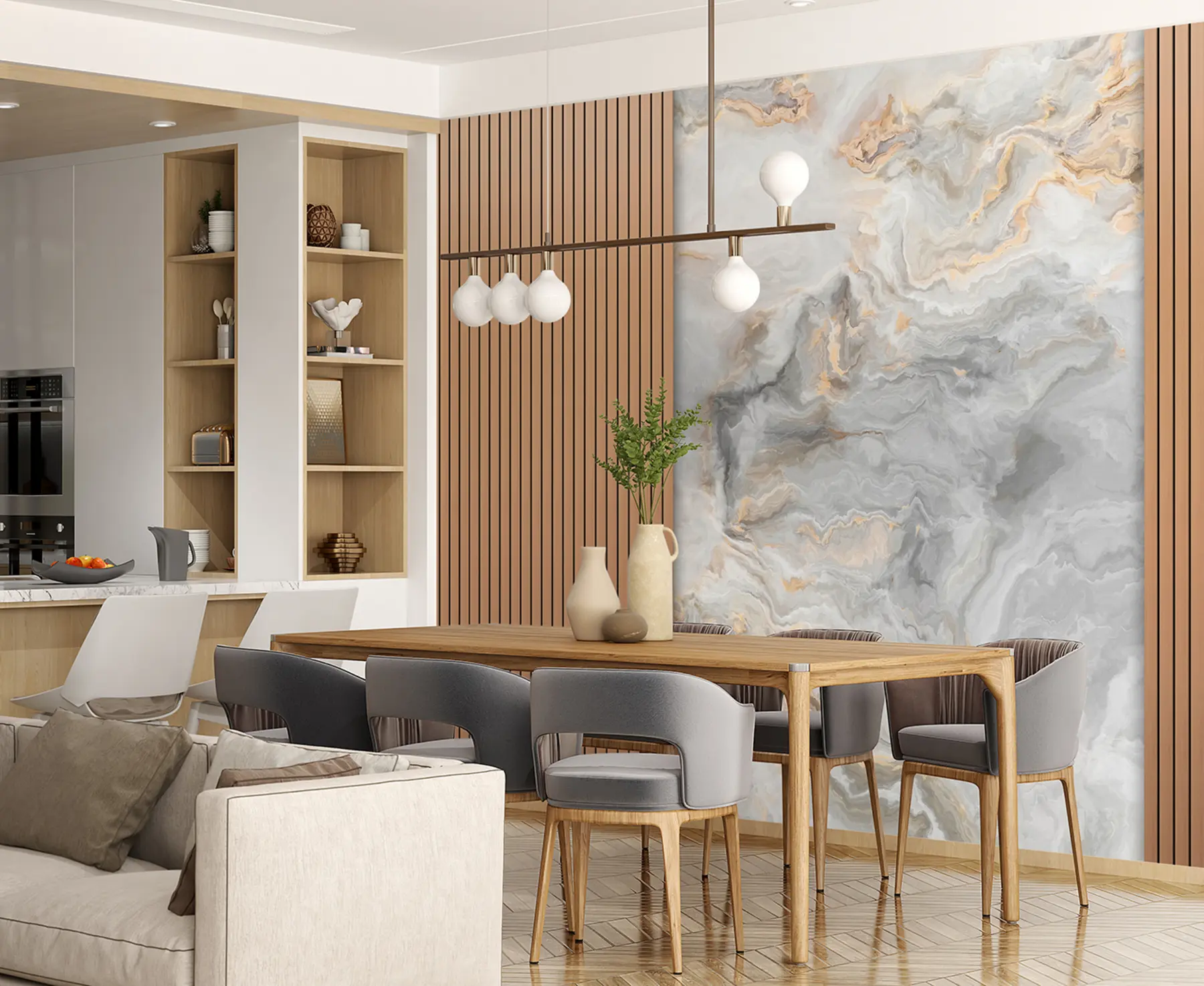 fototapeter Trespiler med marmor u97426