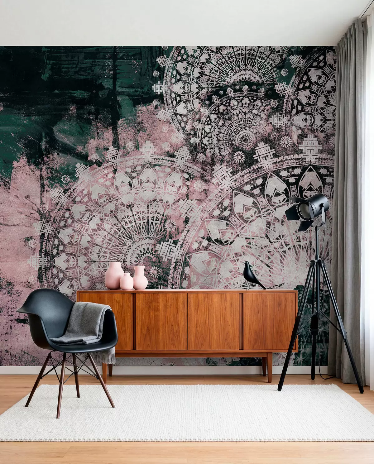 fototapeter Mandala med rosa patina u93958v2