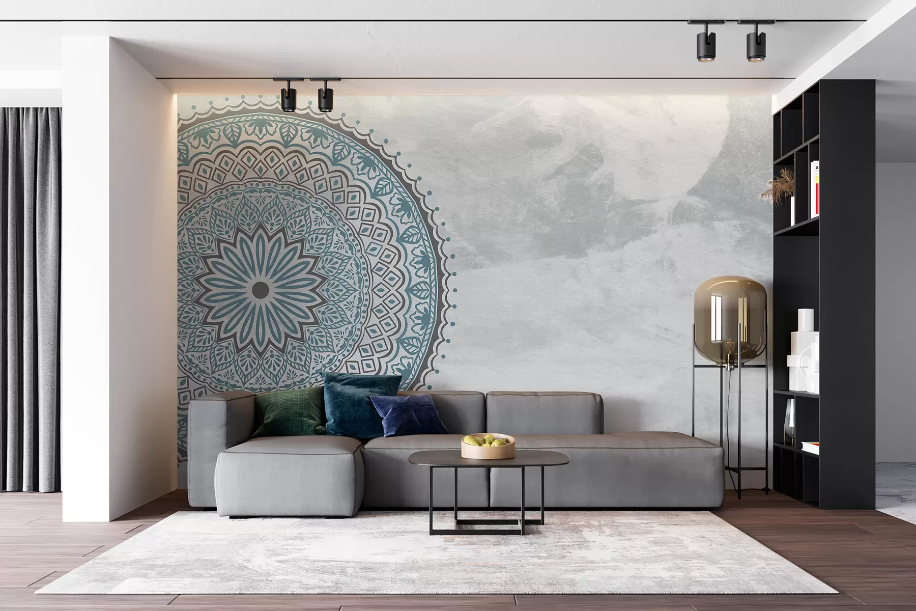 fototapeter Turkis mandala u98495v2