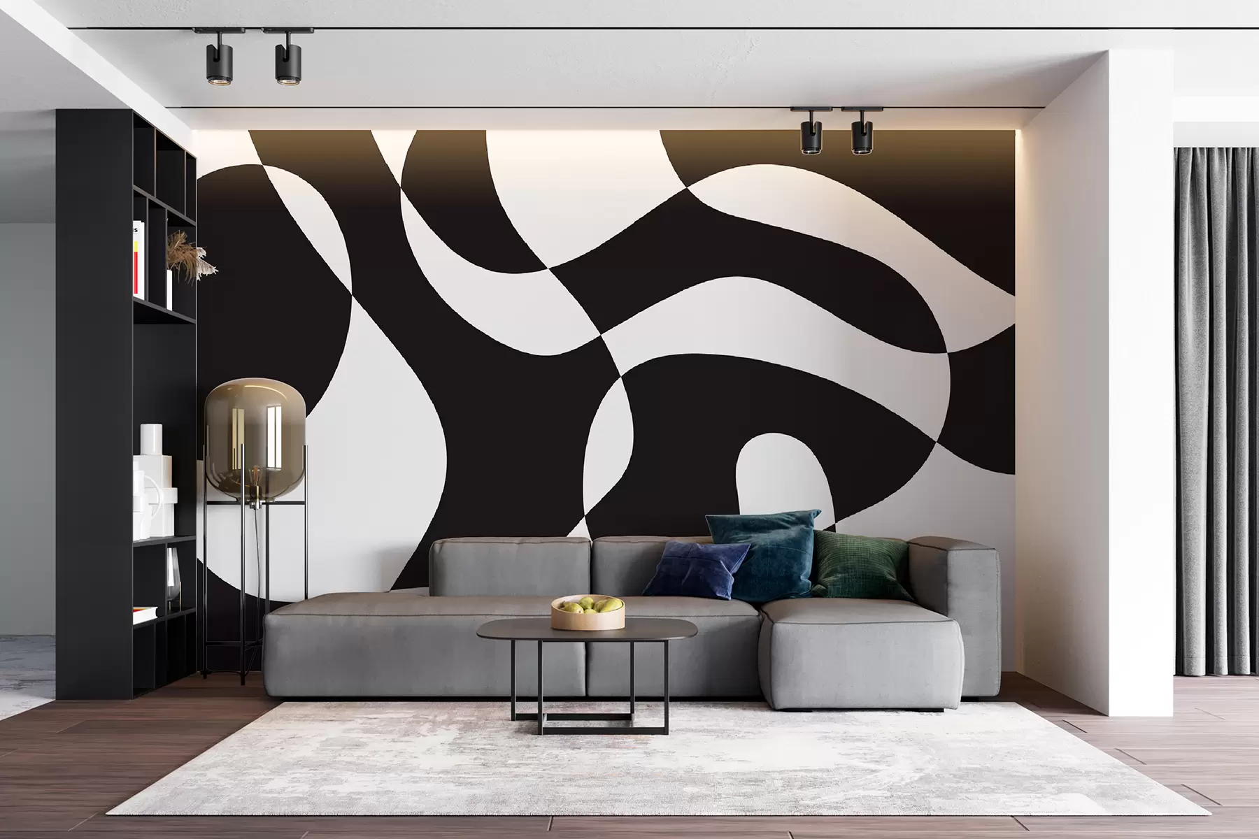 fototapeter Trendy abstrakt geometrisk tapet u98575