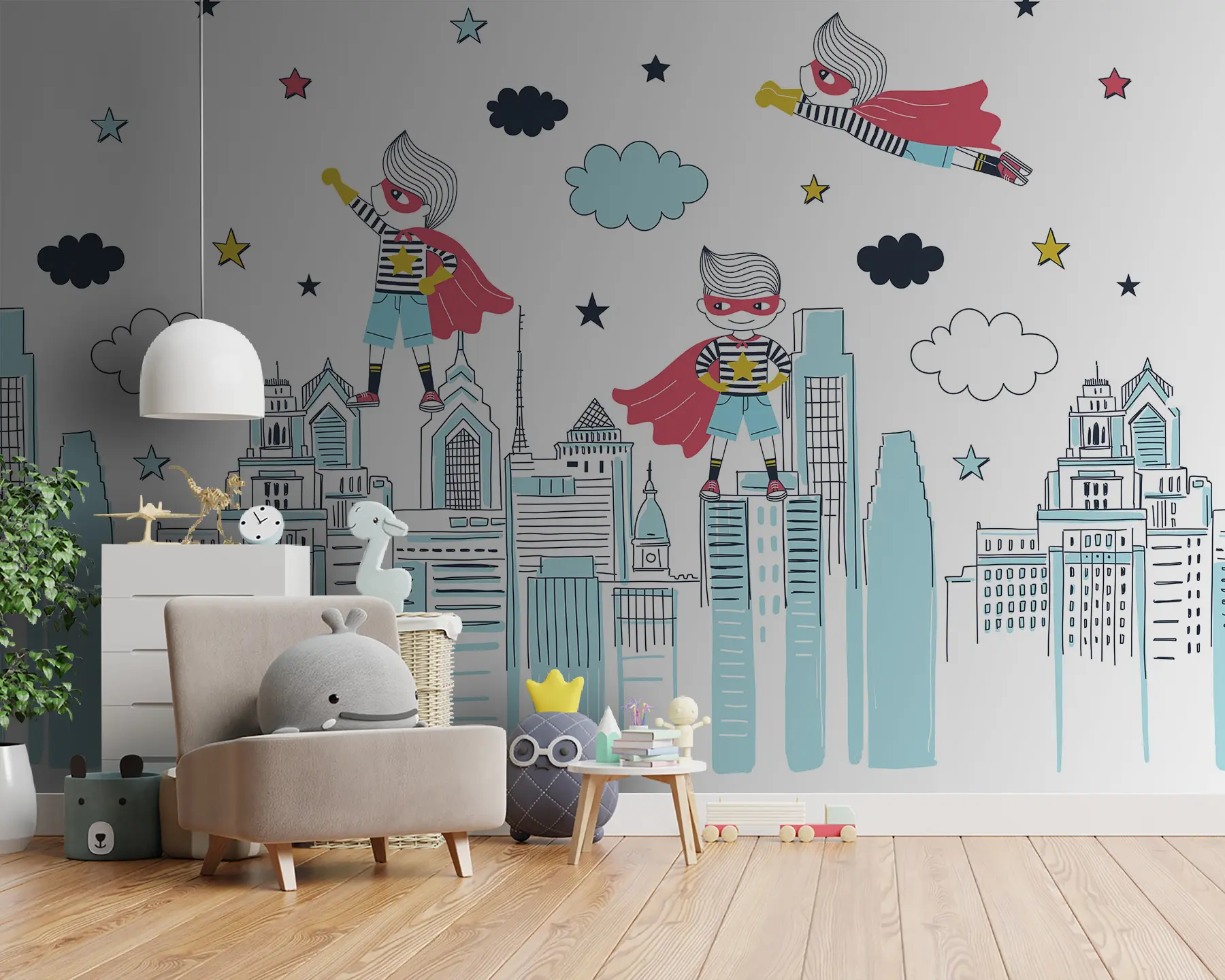 fototapeter Superhelter i byen u98819