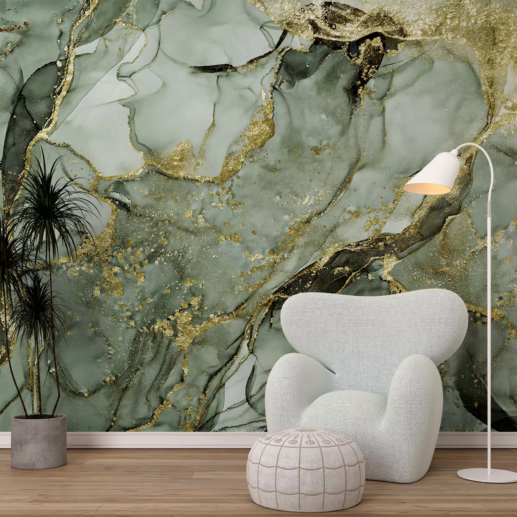 fototapeter Grønn marmor u93578v2