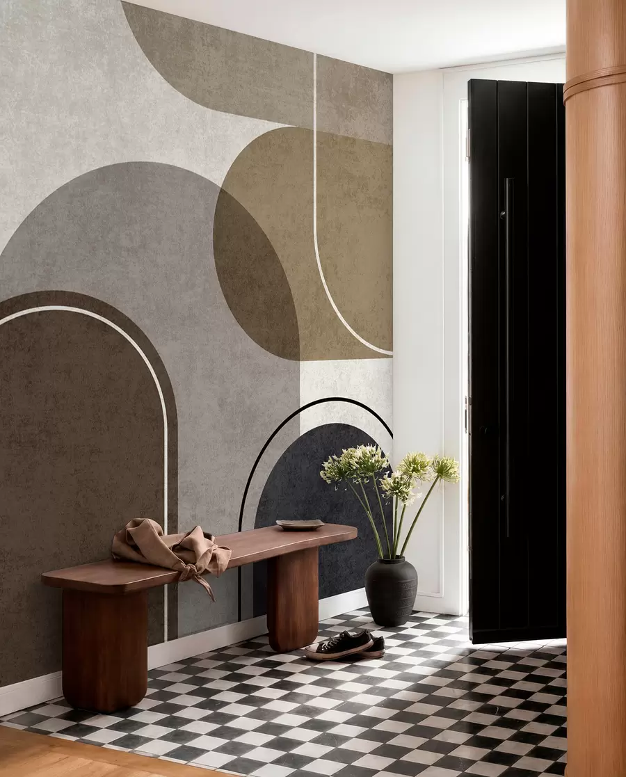 fototapeter Geometriske buer i beige farge u99095