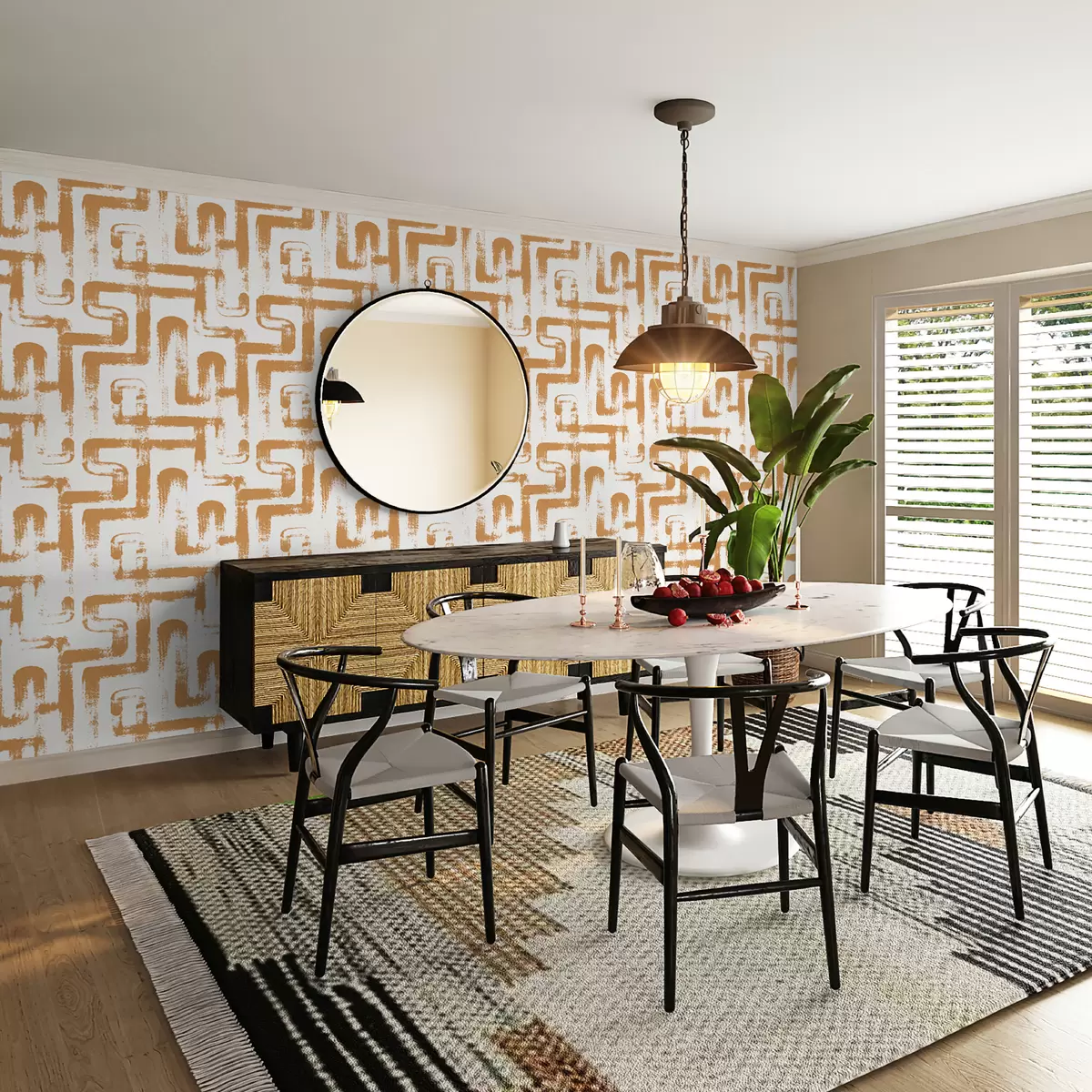 fototapeter Line Magic: Oransje u99091v2