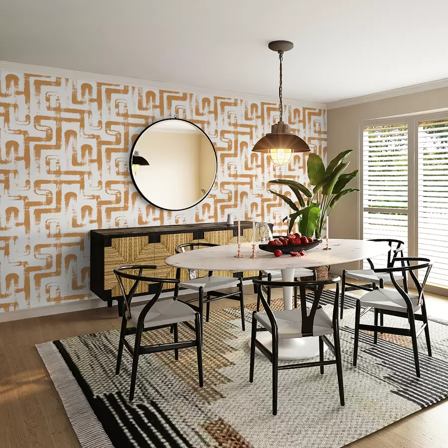 fototapeter Line Magic: Oransje u99091v2