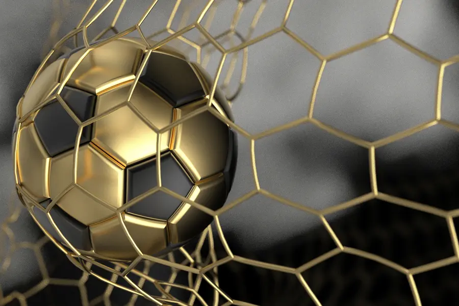 fototapeter En fotball i mål u73010d3