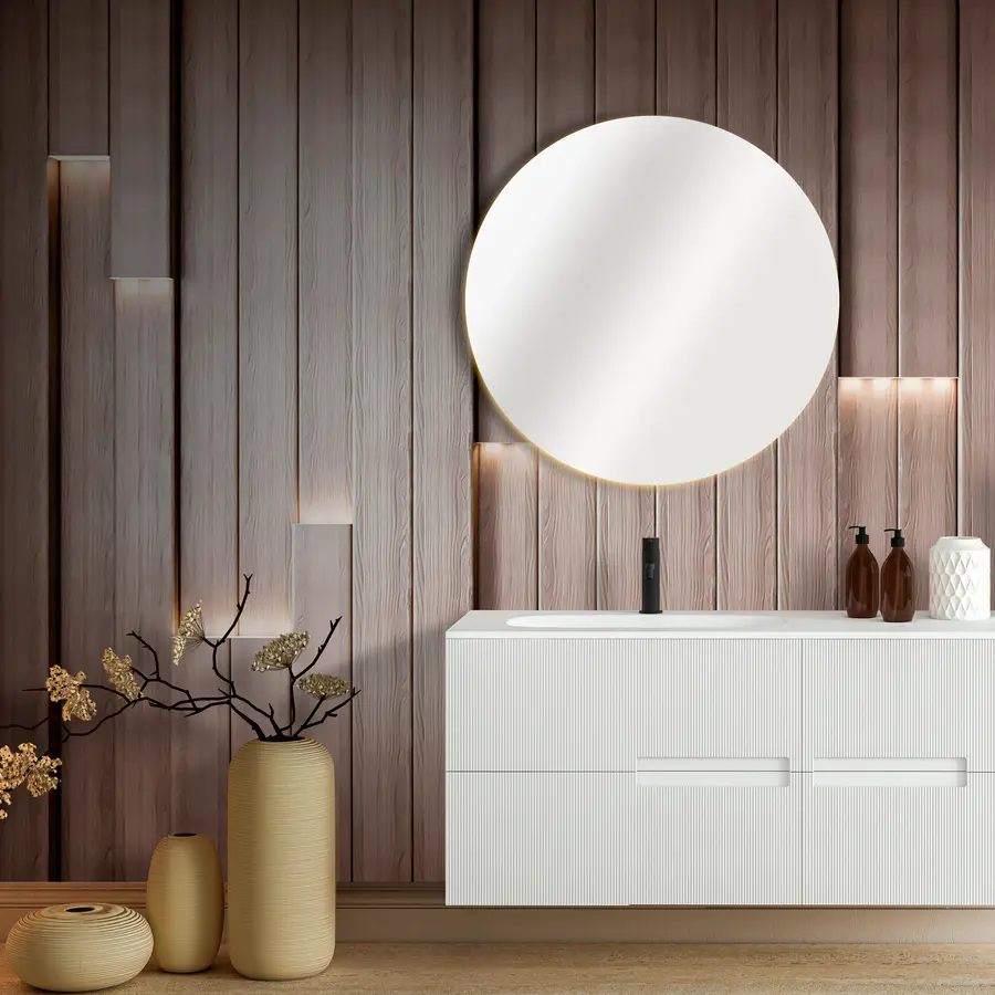 fototapeter Klassiske trepaneler med 3D-belysning u99321