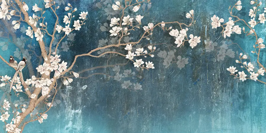 fototapeter Blomstrende grener u12150d1