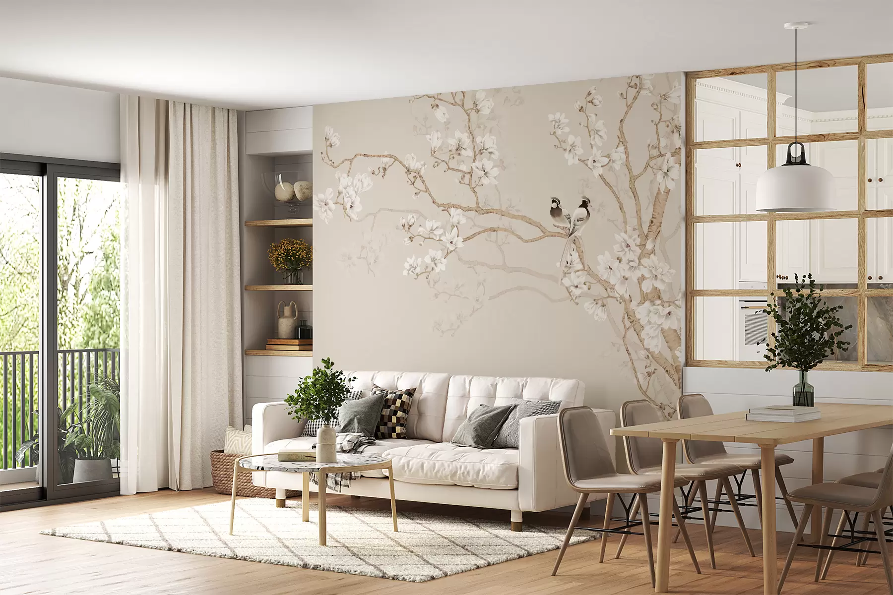 fototapeter Magnoliatreet i hagen u25842d1