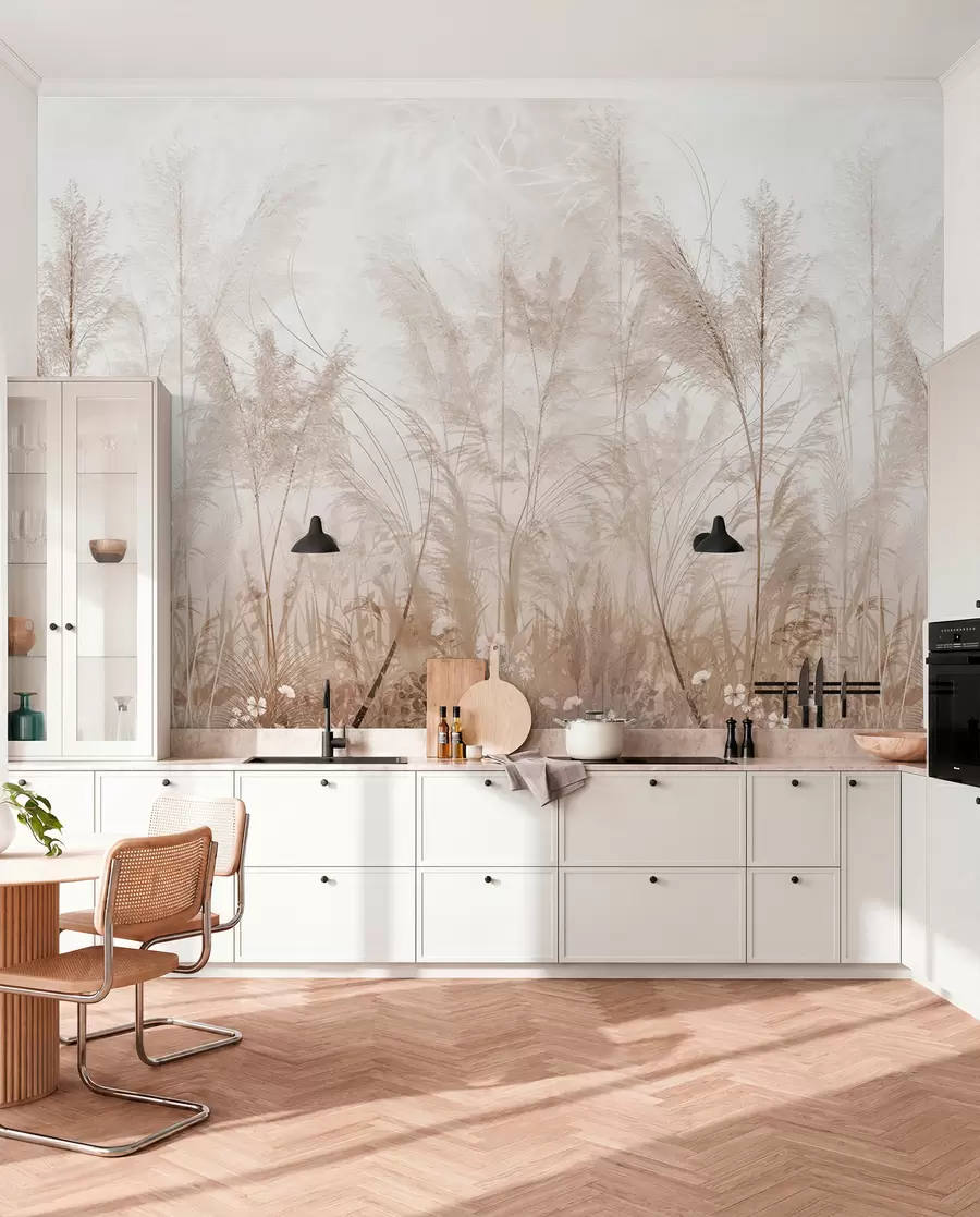 fototapeter Høye planter i pastellfarger u93903d2