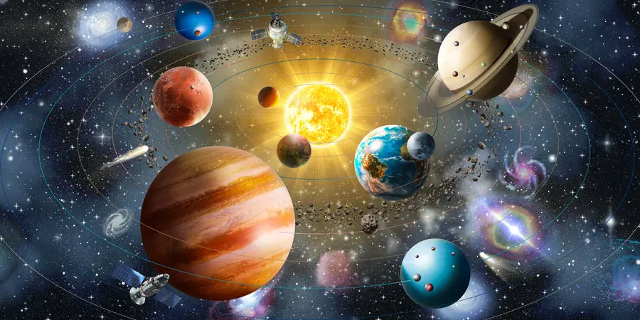 fototapeter Fascinerende verdensrommet, solsystemet u97222d2